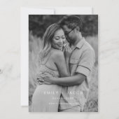 Die Hochzeit des Weißen Schwarzen Fotos Einladung (Rückseite)