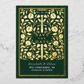 Die Hochzeit eines grünen Königsschwertes rettet d Folieneinladung (Vorderseite)