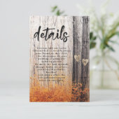 Die Hochzeit im Herbst der zwei Liebhaber der geme Begleitkarte (Stehend Vorderseite)