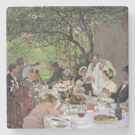 Die Hochzeit in Yport, 1886 Steinuntersetzer (Vorderseite)