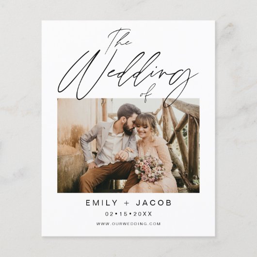 Die Hochzeit ist elegant und Minimalistisch modern (Vorderseite)