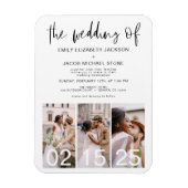 Die Hochzeit Minimalistischer moderner Einfache Magnet (Vertikal)