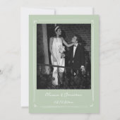 Die Hochzeit mit weißer und grüner Hand retten das Einladung (Rückseite)