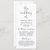 Die Hochzeit moderner Hochzeitsfeierprogramme Programm (Vorne/Hinten)