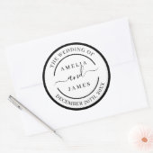 Die Hochzeit moderner Schrift Runder Aufkleber (Umschlag)