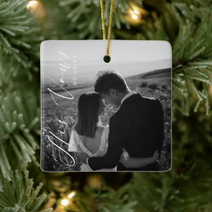 Die Hochzeit seines Fotos Keramikornament