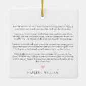 Die Hochzeit seines Fotos Keramikornament (Rückseite)