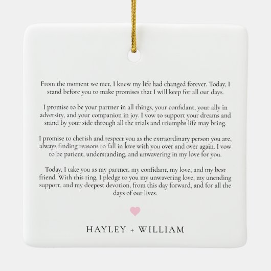 Die Hochzeit seines Fotos Keramikornament (Rückseite)