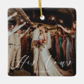 Die Hochzeit seines Fotos Keramikornament (Vorderseite)