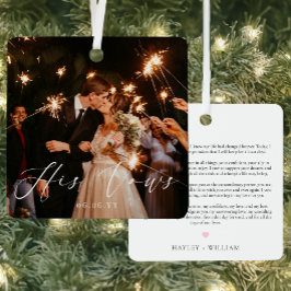 Die Hochzeit seines Fotos Ornament Aus Metall