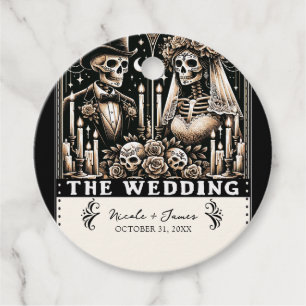 DIE HOCHZEIT Tarot Skelette Braut & Bräutigam Geschenkanhänger