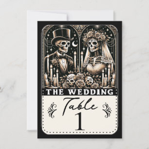 DIE HOCHZEIT Tarot Skelette Hochzeit Tisch Nummer Einladung