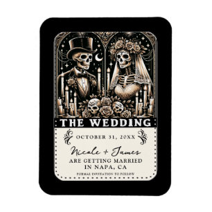 DIE HOCHZEIT Tarot-Skelette zur Hochzeitseinladung Magnet