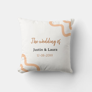 Die Hochzeit von add Braut Bräutigam Name Datum Pf Kissen