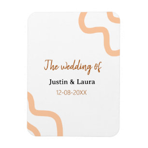 Die Hochzeit von add Braut Bräutigam Name Datum Pf Magnet