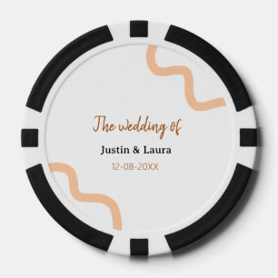 Die Hochzeit von add Braut Bräutigam Name Datum Pf Pokerchips