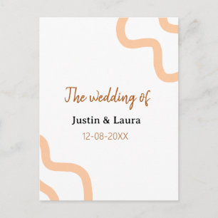 Die Hochzeit von add Braut Bräutigam Name Datum Pf Postkarte