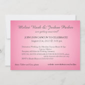 Die Hochzeit von Aisle Pink Grey Silver Beach Einladung (Rückseite)