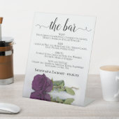 Die Hochzeit von Bar - Plum Lila Rose Drinks Sockelschild (In SItu)