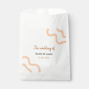 Die Hochzeit von Braut Bräutigam Name Datum Pfirsi Geschenktütchen