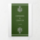 Die Hochzeit von Classy Two Color Dreifach Gefaltete Einladung (Cover)