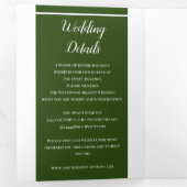 Die Hochzeit von Classy Two Color Dreifach Gefaltete Einladung (Innen Erste Seite)