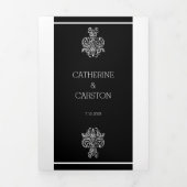 Die Hochzeit von Classy Two Color Dreifach Gefaltete Einladung (Cover)