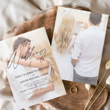 Die Hochzeit von Foto Minimalistische Script Typog
