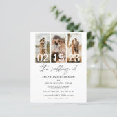 Die Hochzeit von Foto QR-Code Minimalistisch Elega (Stehend Vorderseite)