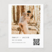 Die Hochzeit von Foto QR-Code Minimalistisch Elega (Rückseite)