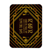 Die Hochzeit von Gatsby Gold 2020 spart das Datum Magnet (Vertikal)