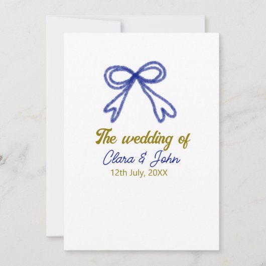 Die Hochzeit von Goldmedaille Einladung (Vorderseite)