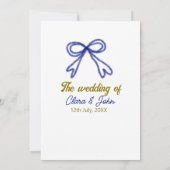 Die Hochzeit von Goldmedaille Einladung (Rückseite)