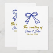 Die Hochzeit von Goldmedaille Einladung (Vorne/Hinten)