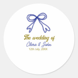 Die Hochzeit von Goldmedaille Runder Aufkleber