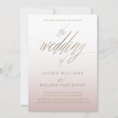 Die Hochzeit von Imitaten Goldkalligraphie Einladung (Vorderseite)