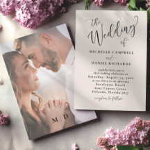 Die Hochzeit von Kalligrafie, Beige und Schwarze H