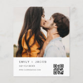 Die Hochzeit von Minimalistischem QR-Code Simple (Rückseite)