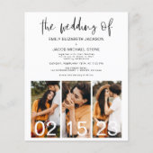 Die Hochzeit von Minimalistischem QR-Code Simple (Vorderseite)