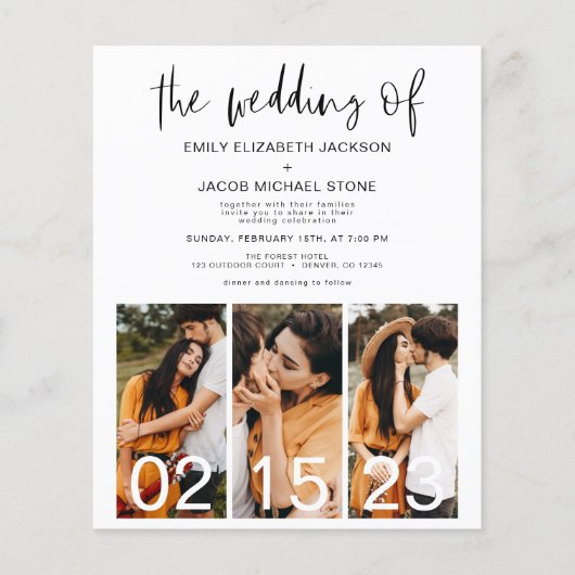 Die Hochzeit von Minimalistischem QR-Code Simple (Vorderseite)