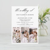 Die Hochzeit von Minimalistischem QR-Code Simple Einladung (Stehend Vorderseite)