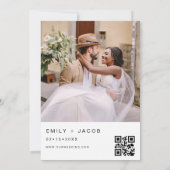 Die Hochzeit von Minimalistischem QR-Code Simple Einladung (Rückseite)