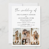 Die Hochzeit von Minimalistischem QR-Code Simple Einladung (Vorderseite)