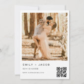 Die Hochzeit von Minimalistischem QR-Code Simple Einladung (Rückseite)