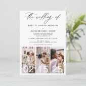 Die Hochzeit von Minimalistischem QR-Code Simple Einladung (Stehend Vorderseite)