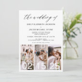 Die Hochzeit von Minimalistischem QR-Code Simple Einladung (Stehend Vorderseite)