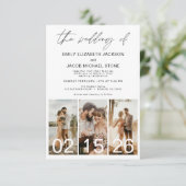 Die Hochzeit von Minimalistischem QR-Code Simple Einladung (Stehend Vorderseite)