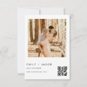 Die Hochzeit von Minimalistischem QR-Code Simple Einladung (Rückseite)
