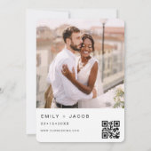 Die Hochzeit von Minimalistischem QR-Code Simple Einladung (Rückseite)