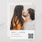 Die Hochzeit von Minimalistischem QR-Code Simple Einladung (Rückseite)